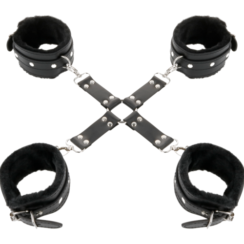 Darkness Black Leather Handcuffs