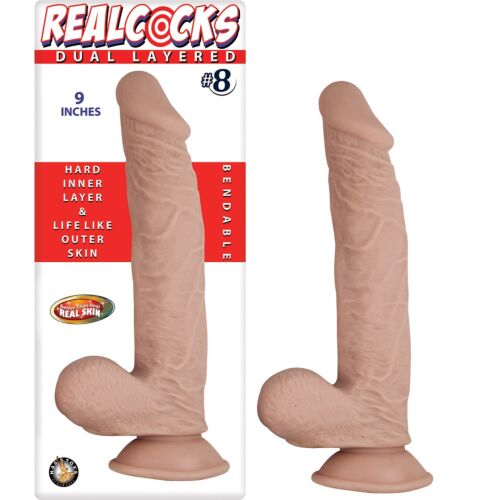 Dildo Nasstoys RealCocks Dual Layer Bendable 9 Inch