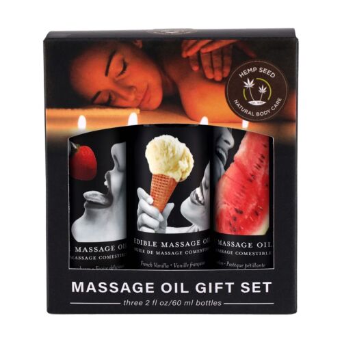 Massage Oil Gift Set Earthly Body with Edible Flavours