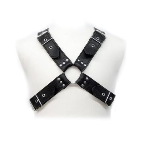 Leather Body Buckles Harness - Fully Adjustable for Comfort