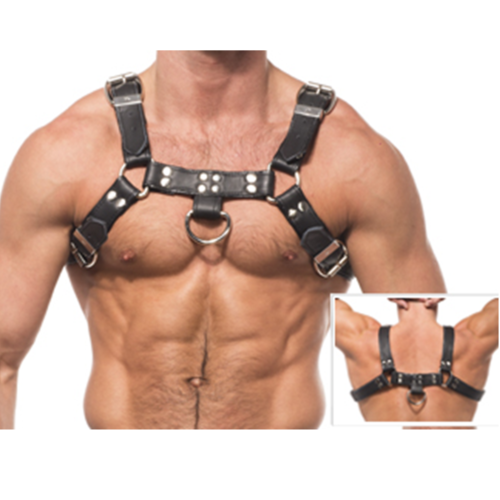 Leather Body Chain Harness III with Adjustable Straps