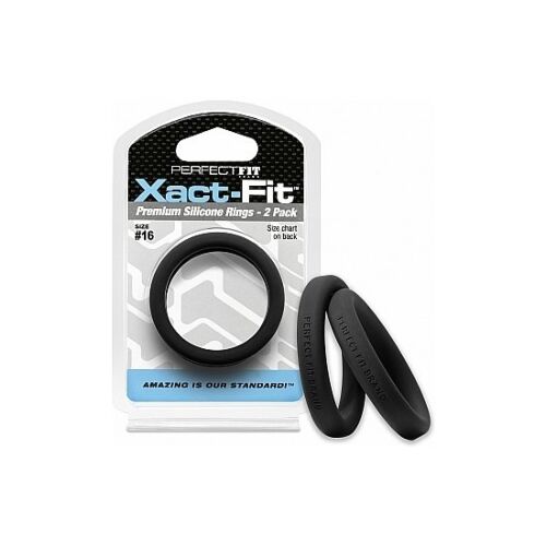 16 xact-fit cockring 2-pack - black