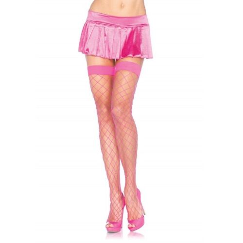 Neon Pink Fishnet Stockings