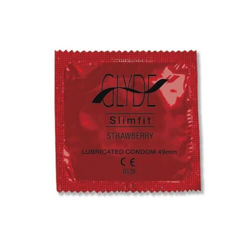 Glyde Vegan Condoms 100 Bulk Pack Strawberry Flavour