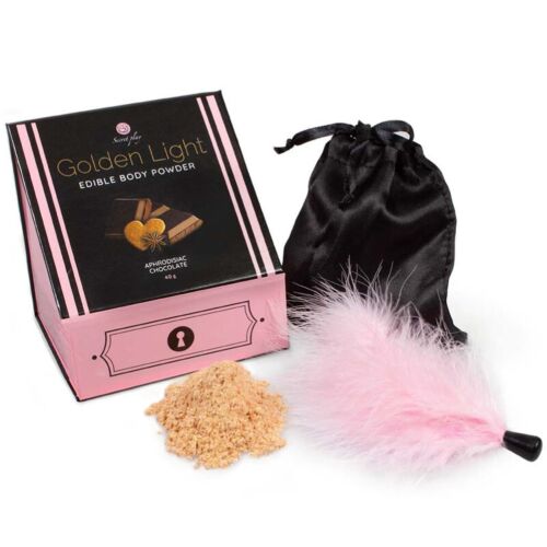 Edible Powders Secretplay Golden Light Kit with Feather