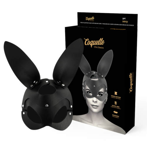 Bondage Mask Coquette Accessories Chic Desire with Bunny Ears
