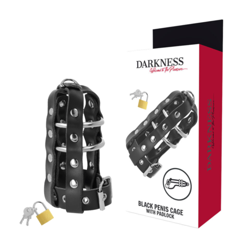 Chastity Cage Darkness with Lock for Ultimate Control