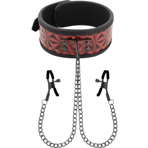 BDSM Nipple Clamps and Collar BEGME Red Edition