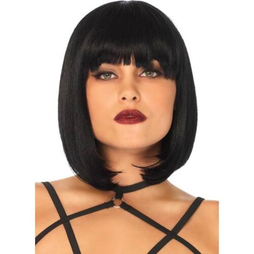 Short natural bob wig - black