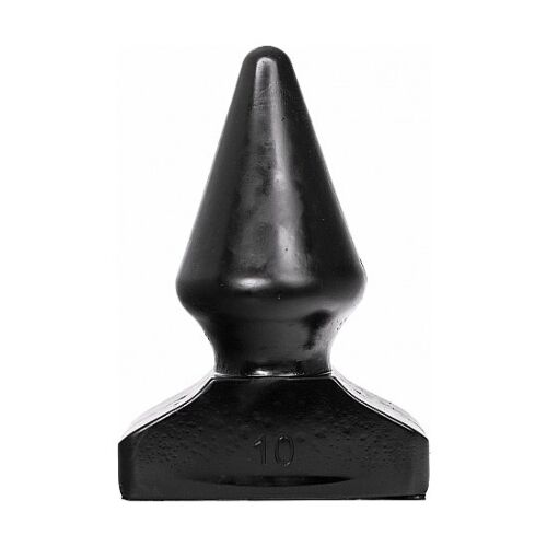 ALL BLACK 20.5 CM Cone-Shaped Anal Plug for Perfect Pleasure