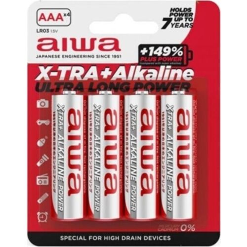 AAA Batteries AIWA Pack of 4 for Everyday Use
