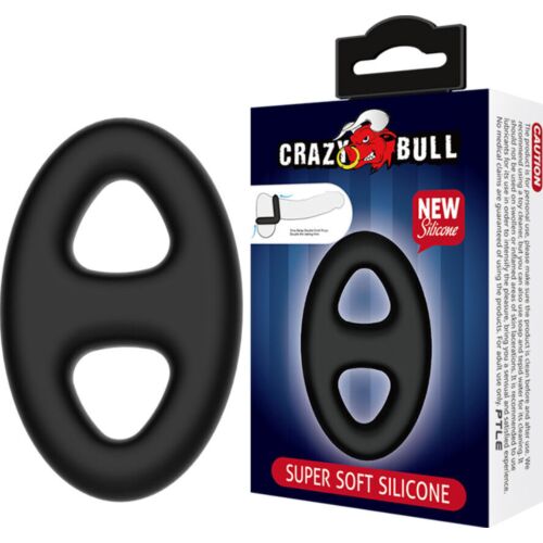 Double Oval Silicone Ring by Crazy Bull for Enhanced Control