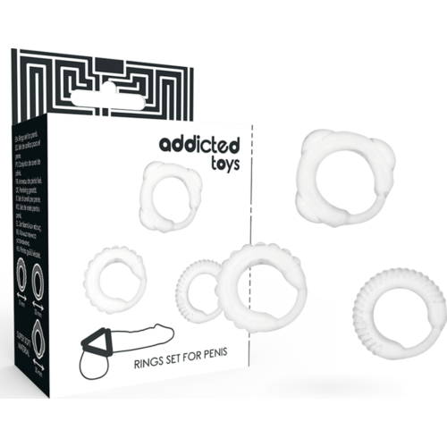 Penis Rings Addicted Toys Set 3 Clear Rings