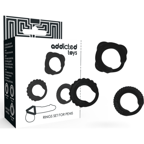 Penis Rings Set Addicted Toys | Enhance Firmness