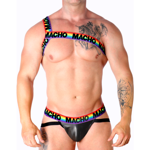 Macho Roman Harness Pride L/XL - Elegant and Versatile
