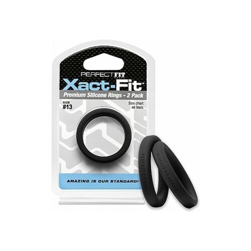 13 xact-fit cockring 2-pack - black
