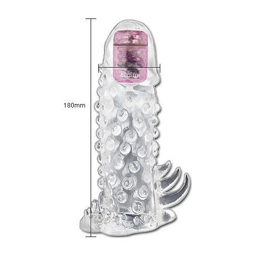 Penis Sleeve BAILE FOR HIM Brave III with Vibrating Tip