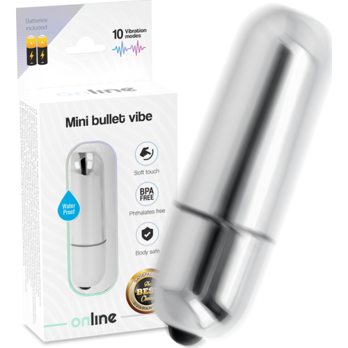 Mini Bullet Vibe Silver by ONLINE | Powerful and Discreet