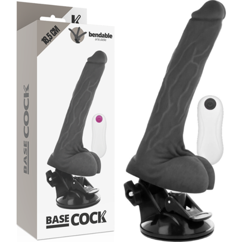 Realistic Vibrator BASECOCK 18.5cm with Remote Control