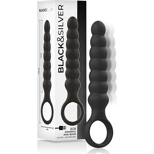 Anal Vibrator Black&Silver Bob with 10 Vibration Modes