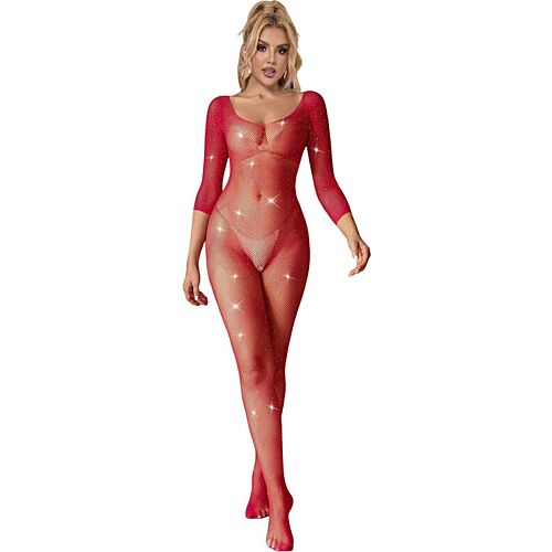 Long Sleeve Bodystocking SUBBLIME with Diamond Pattern