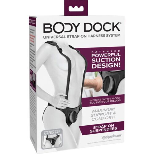 Strap-On Suspenders PIPEDREAMS Body Dock with Powerful Suction