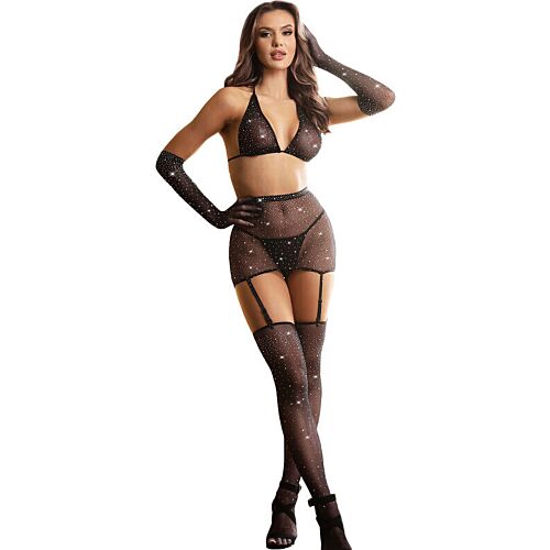 Bodystocking SUBBLIME Fishnet with Gloves and Diamonds