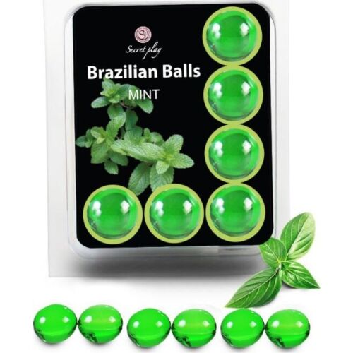 Brazilian Balls Set 6 Mint by SECRETPLAY for Lubrication