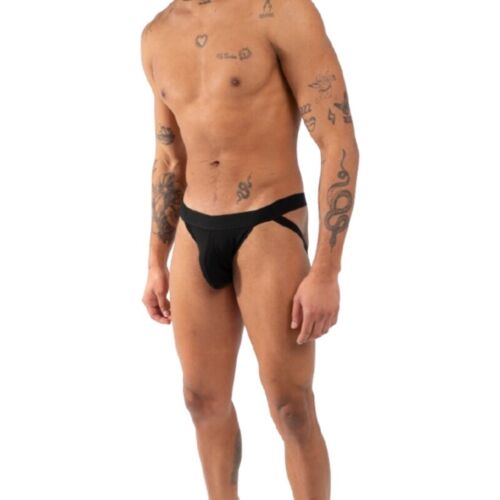 Jockstrap BURN 011 DOUBLE BLACK JOCK L with Sensual Design
