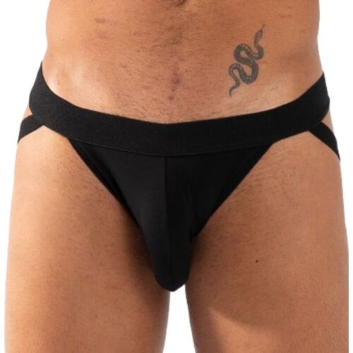 Jockstraps BURN 011 DOUBLE BLACK JOCK XL with Sensual Design