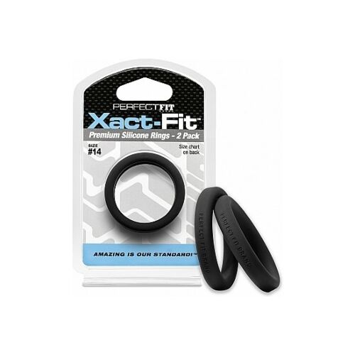 14 xact-fit cockring 2-pack - black