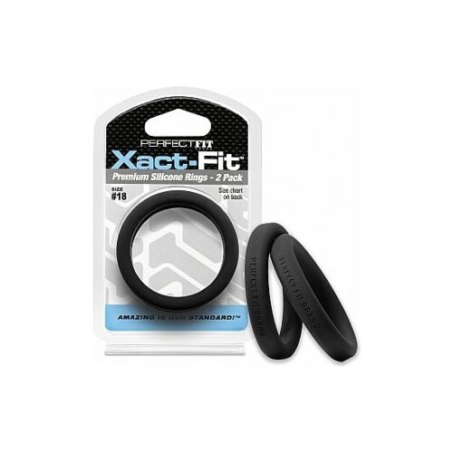 18 xact-fit cockring 2-pack - black