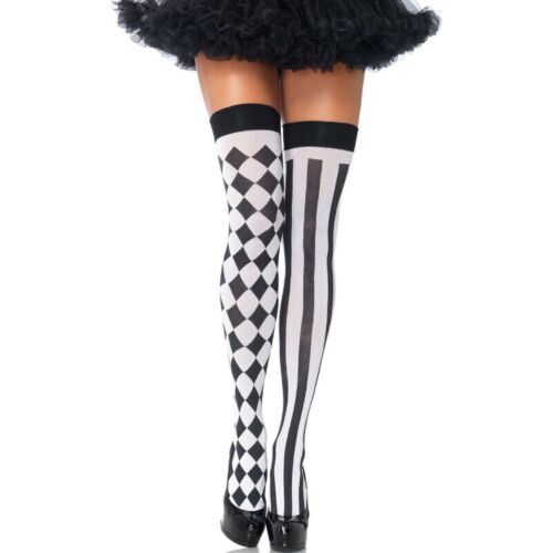 Thigh High Stockings Leg Avenue Harlequin Design