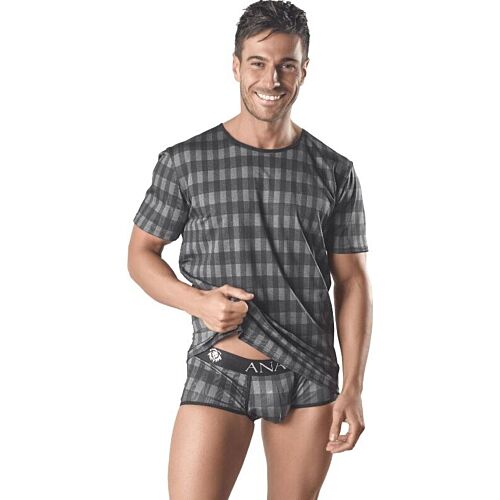 Men's T-Shirt ANAIS AEGIS with Checkered Print