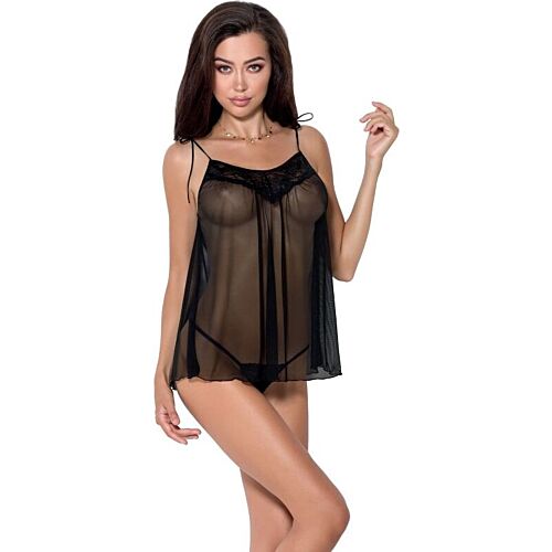 Lingerie Passion Woman Melania Chemise L/XL with Matching Thong