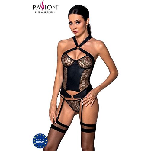 Amanda Eco Leather Corset by PASSION WOMAN