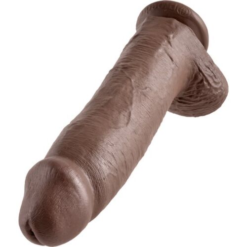 King cock 12 inch with balls brown