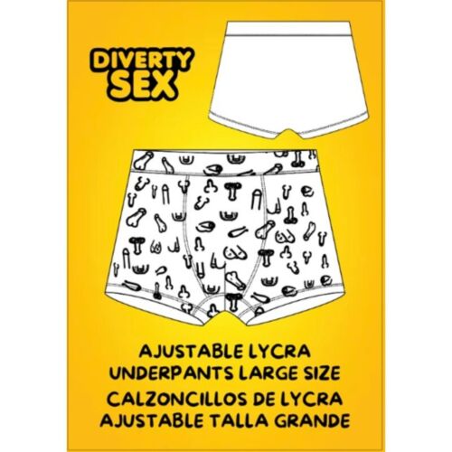 Boxers Diablo Picante Large Size with Fun Penis Design