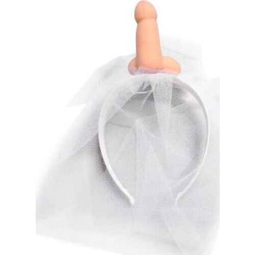 Bridal Veil Headband DIABLO PICANTE with Penis