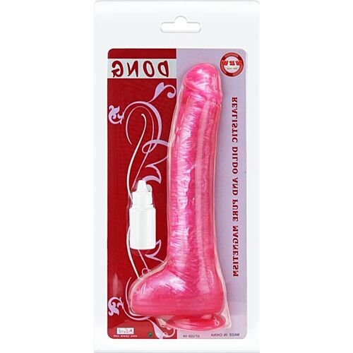 Dildo BAILE Realistic Pink Dong with Suction Cup
