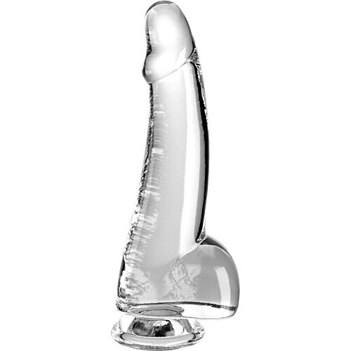 King Cock Clear Dildo 15.2 cm with Testicles