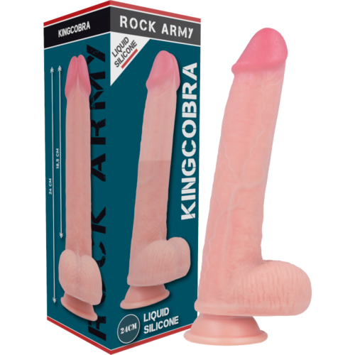 Realistic Dildo Rock Army Kingcobra 24 cm with Suction Base