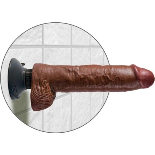 King Cock Vibrator with Balls Realistic Shaft