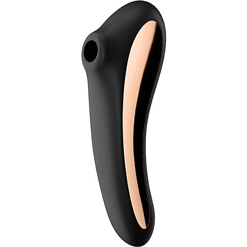 Dual Kiss Satisfyer Clitoris Stimulator - Black