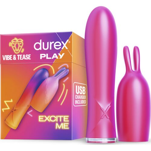 Durex Vibe & Tease Rabbit Vibrator with Stimulator Tip