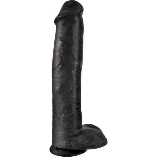 King Cock Realistic Black 38cm Dildo