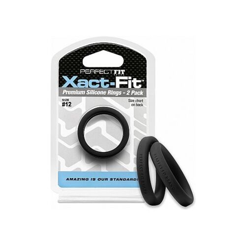 12 xact-fit cockring 2-pack - black