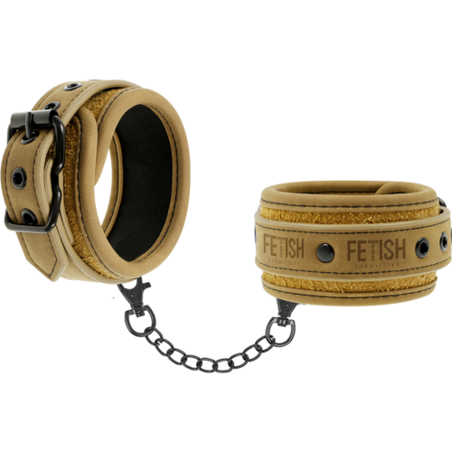 Vegan Leather Handcuffs FETISH SUBMISSIVE ORIGIN with Neoprene