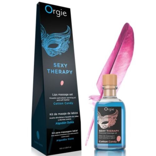 Massage Oil Set Orgie Lips Massage Kit with Cotton Candy Aroma