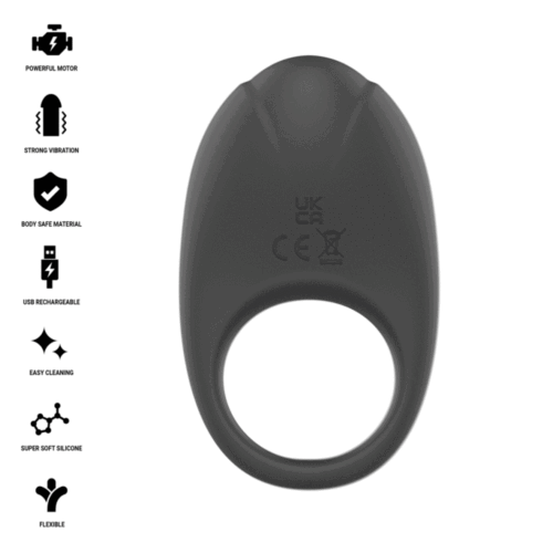 Vibrating Ring INTENSE FOR HIM Merlotte with Clitoral Stimulator